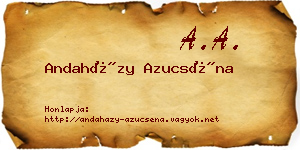 Andaházy Azucséna névjegykártya